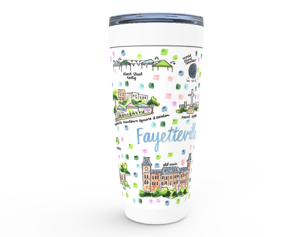 Fayetteville, AR Map Tumbler