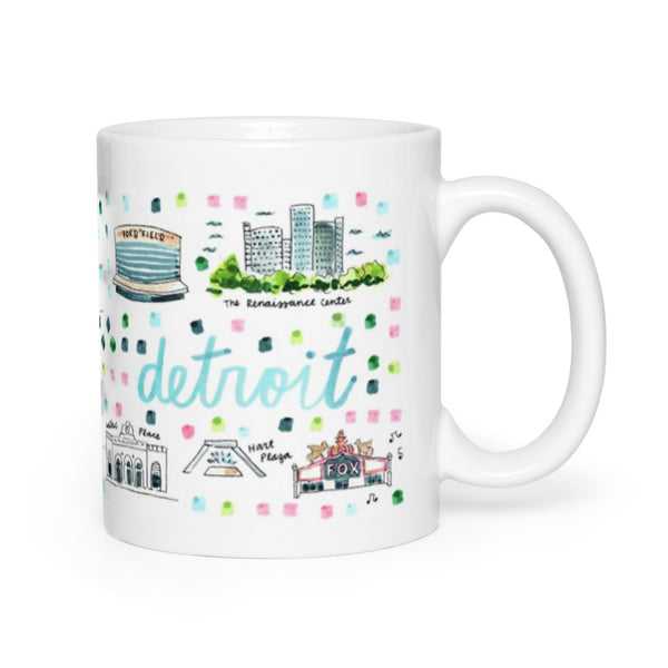 Detroit, MI Map Mug