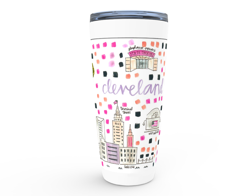 Cleveland, OH Map Tumbler