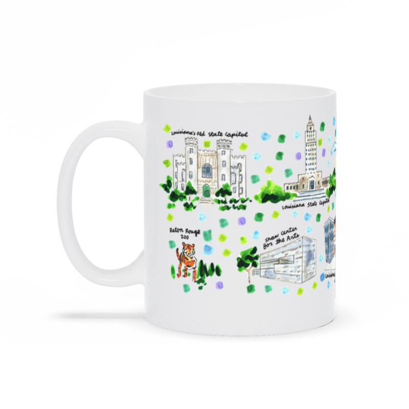 Baton Rouge, LA Map Mug