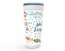San Diego, CA Map Tumbler