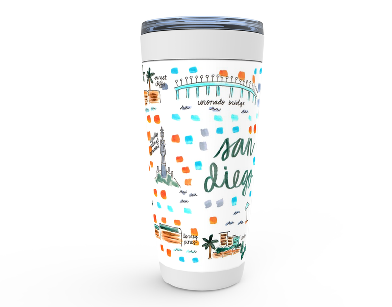 San Diego, CA Map Tumbler