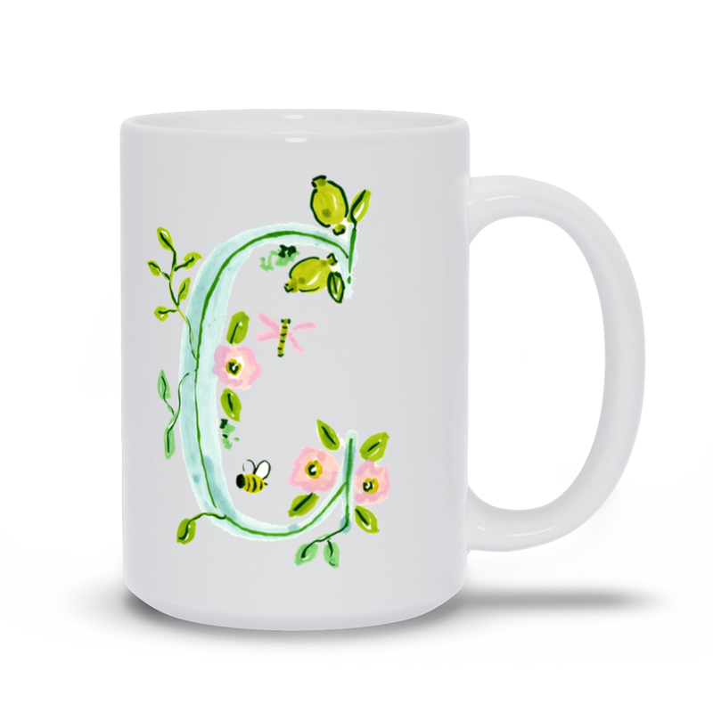 Chinoiserie Initial Mug