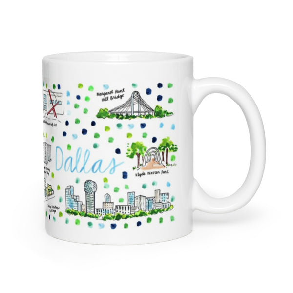 Dallas, TX Map Mug