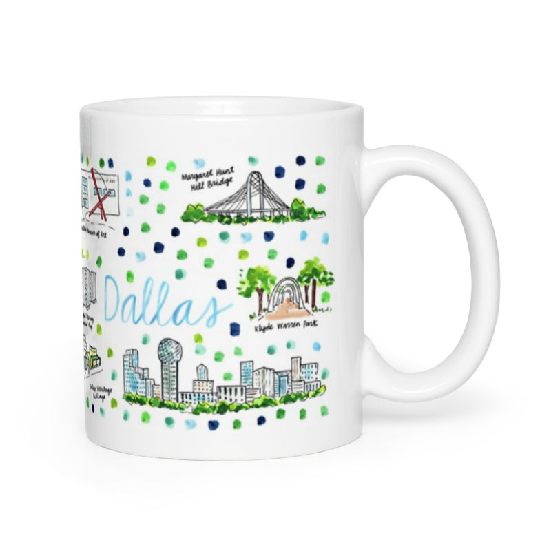 Dallas, TX Map Mug