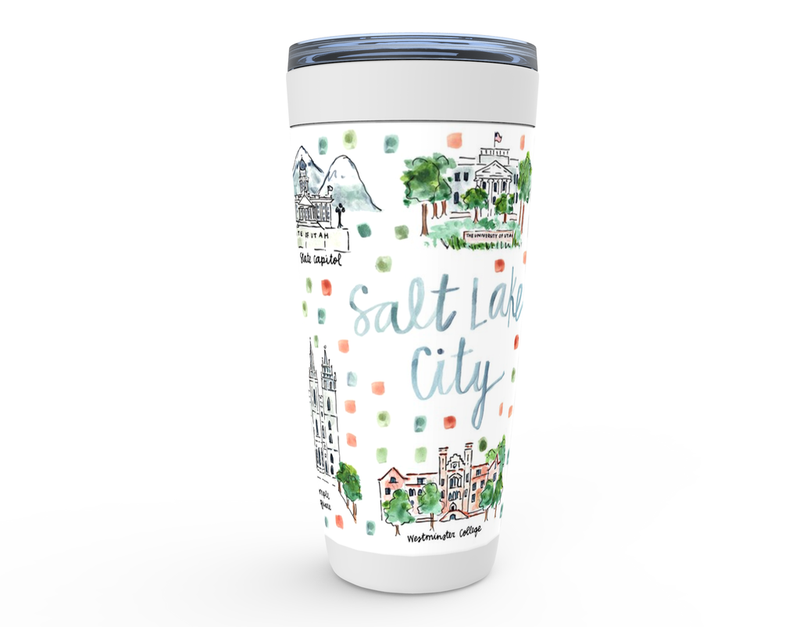 Salt Lake City, UT Map Tumbler