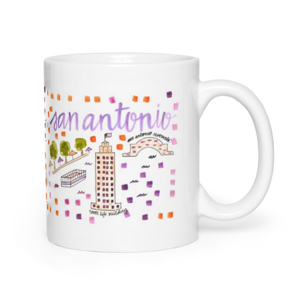 San Antonio, TX Map Mug