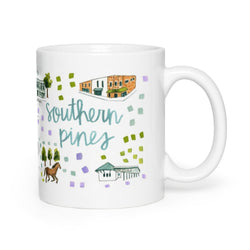 Southern Pines, NC Map Mug