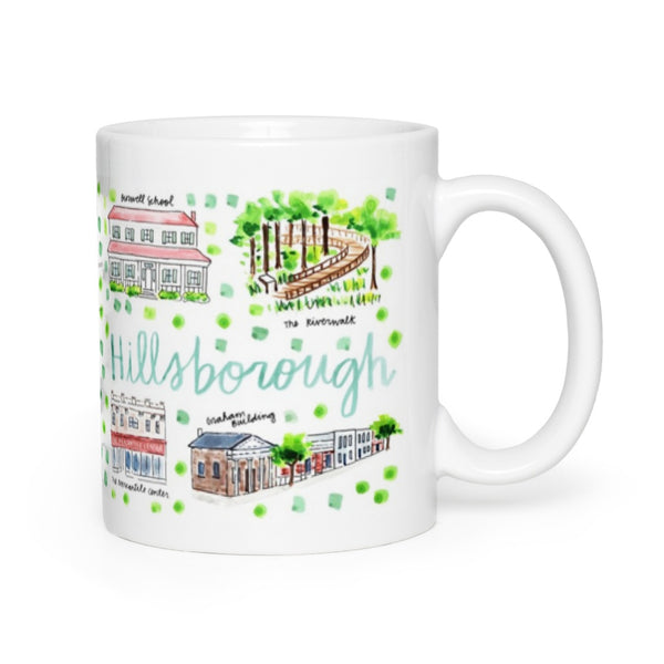 Hillsborough, NC Map Mug