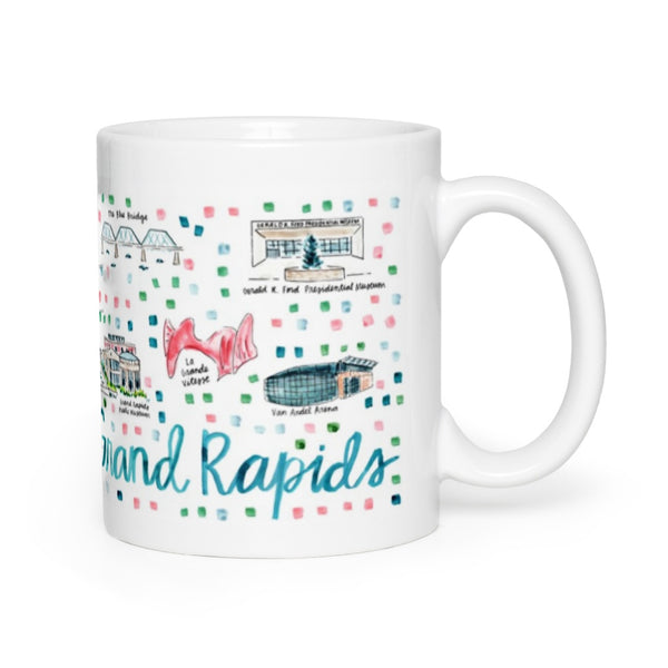 Grand Rapids, MI Map Mug