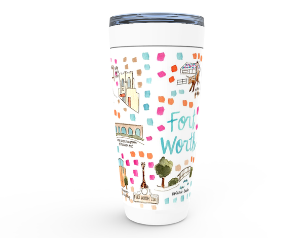 Fort Worth, TX Map Tumbler