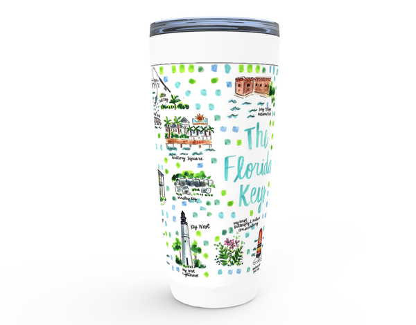 Florida Keys, FL Map Tumbler