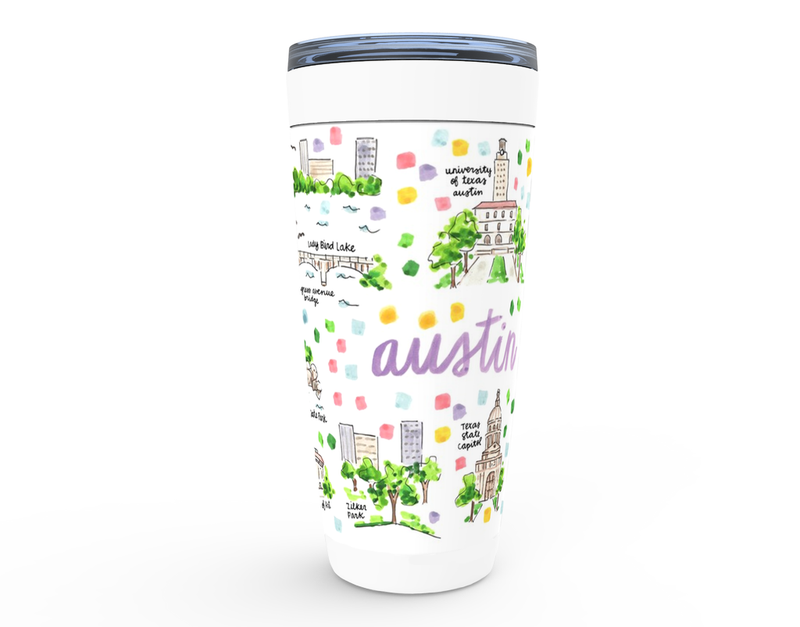 Austin, TX Map Tumbler