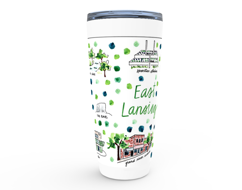 East Lansing, MI Map Tumbler