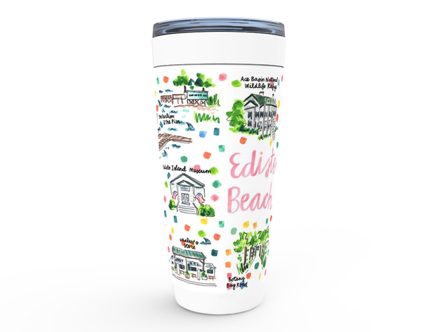 Edisto Beach, SC  Map Tumbler