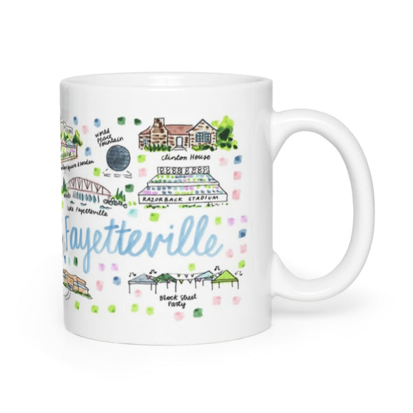 Fayetteville, AR Map Mug