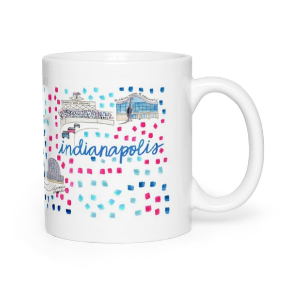 Indianapolis, IN Map Mug