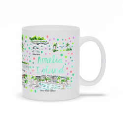 Amelia Island, FL Map Mug