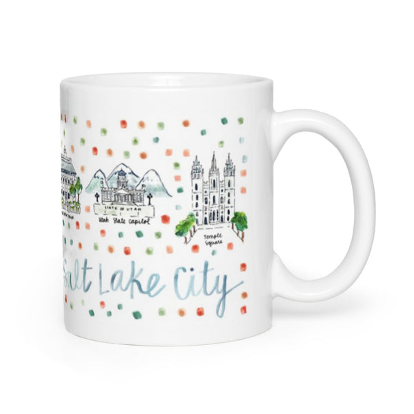 Salt Lake City, UT Map Mug