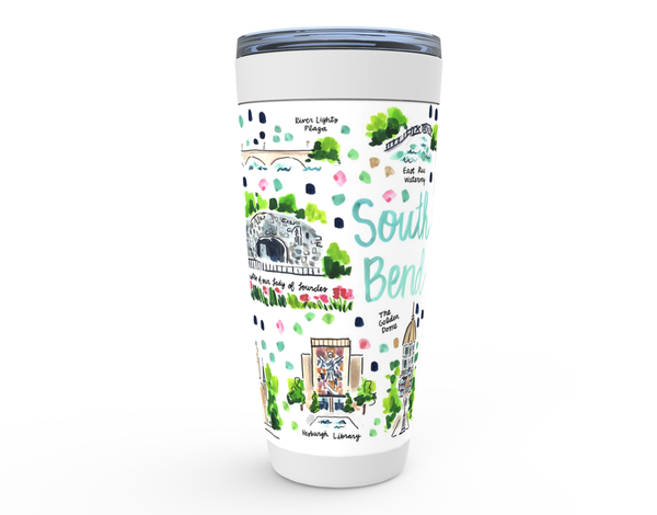 South Bend, IN Map Tumbler
