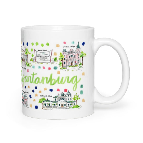 Spartanburg, SC Map Mug