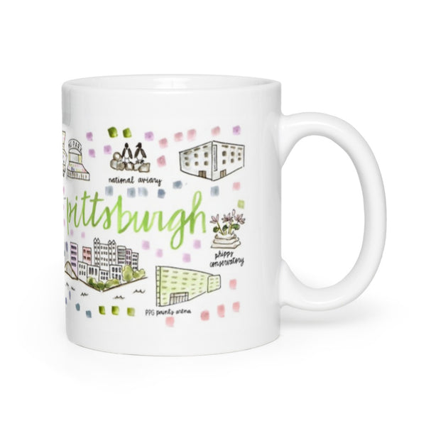 Pittsburgh, PA Map Mug