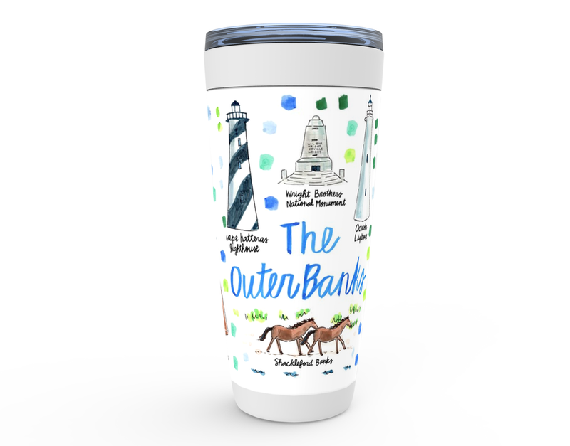 The Outer Banks, NC Map Tumbler