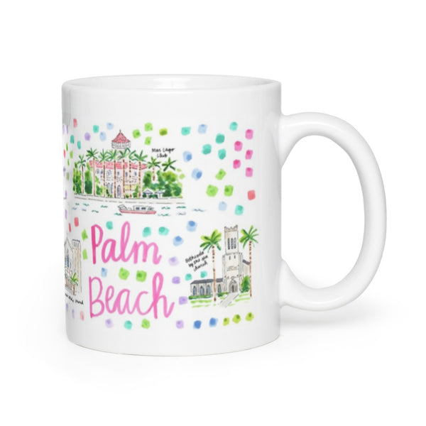 Palm Beach, FL Map Mug