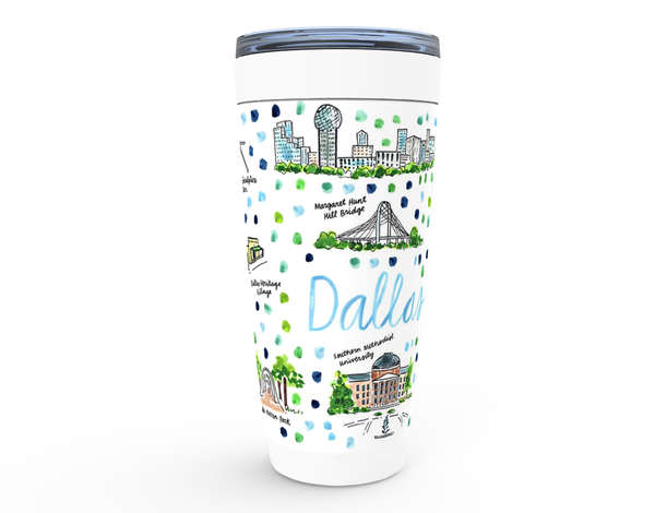 Dallas, TX Map Tumbler