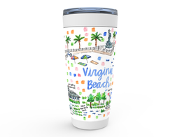 Virginia Beach, VA Map Tumbler