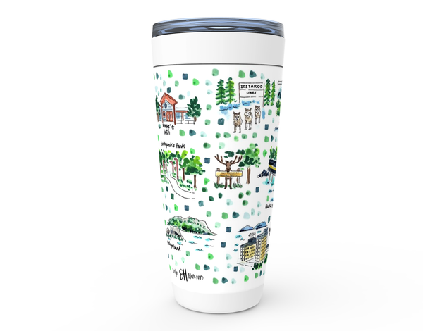 Anchorage, AK Map Tumbler