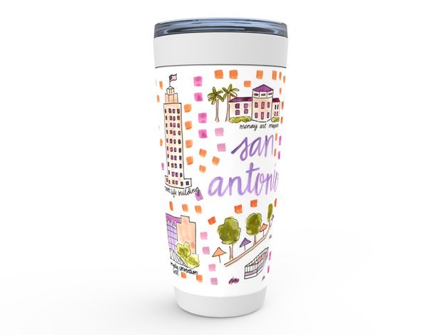 San Antonio, TX Map Tumbler