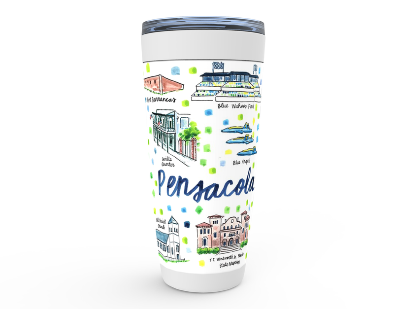 Pensacola, FL Map Tumbler