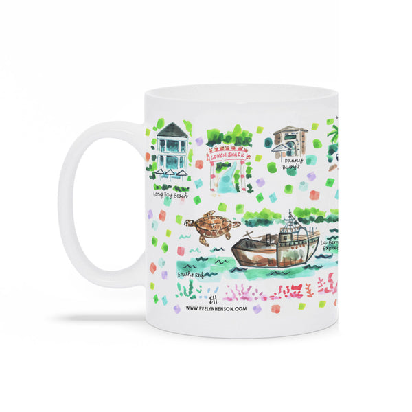 Turks & Caicos Map Mug