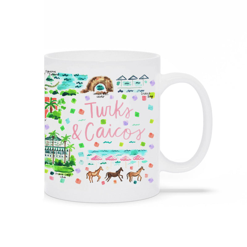 Turks & Caicos Map Mug