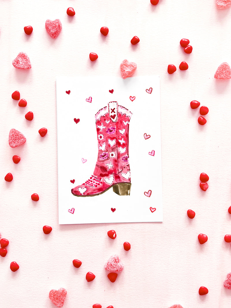 Valentine's Day Boot Card