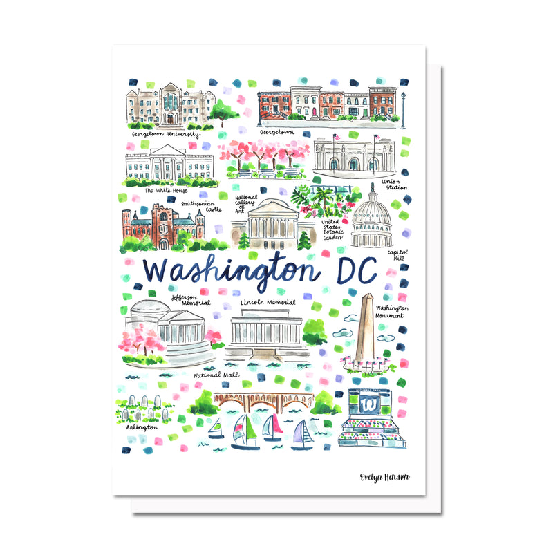 Washington DC Map Card